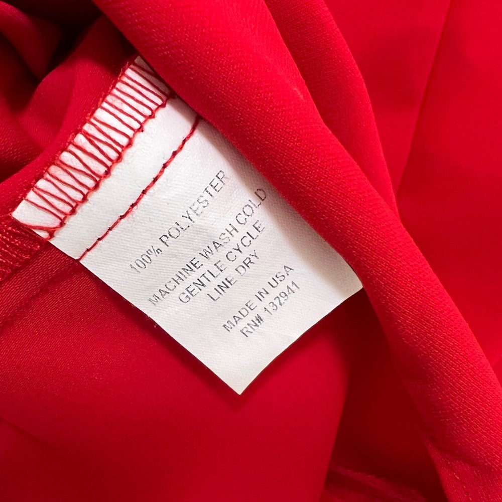 NWOT Amanda Uprichard Susannah Red Mini Dress with Puff Sleeves - Picture 12 of 12